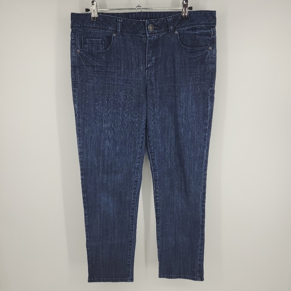 LC Lauren Conrad Womens Dark Wash Straight Leg Jeans Size 8 - Picture 13 of 13